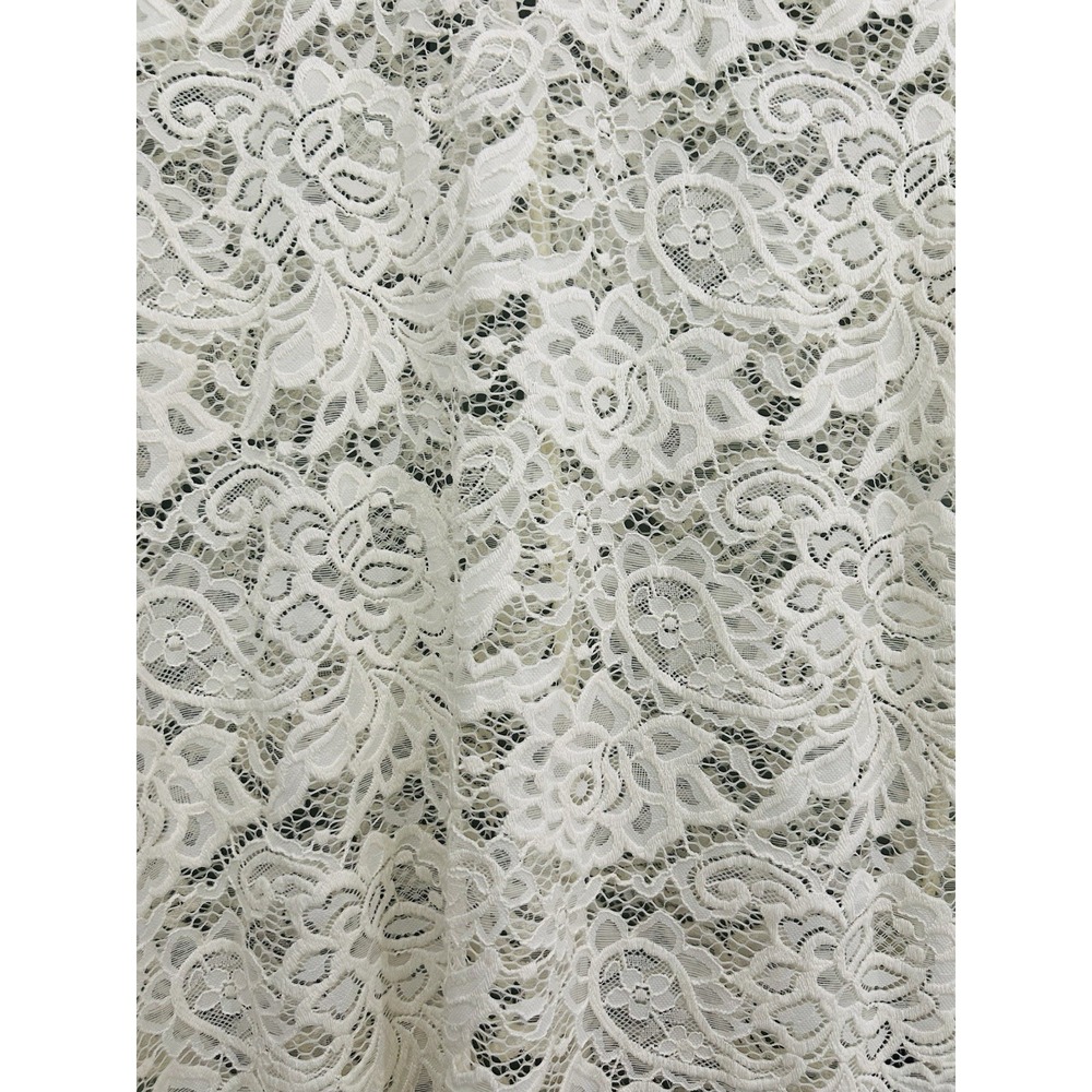 Womens Crochet Lace Sheer Overlay Top Size L Boho Romantic Coquette Festival Y2K - Picture 3 of 9